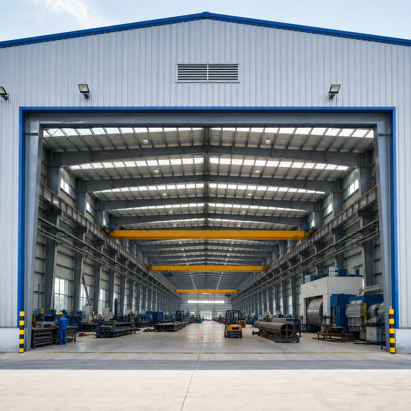 Arctic Climate Steel Workshop Building with Heavy Snow Rated Roof Structure
