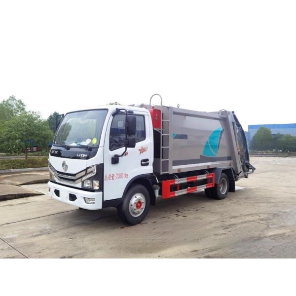 Diesel Dongfeng Dorika Compression Garbage Truck Diesel Fuel Type and Loading / Unloading
