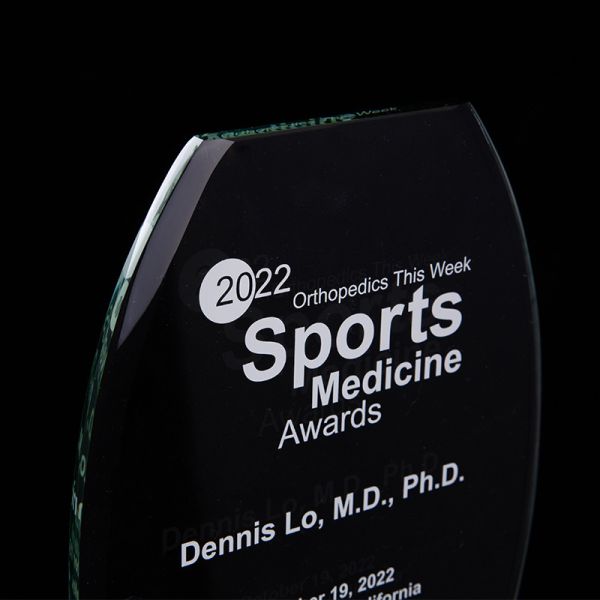 Safe Package Sport Golf Club Customizable Football Medal Transparent Glass Trophy Cup