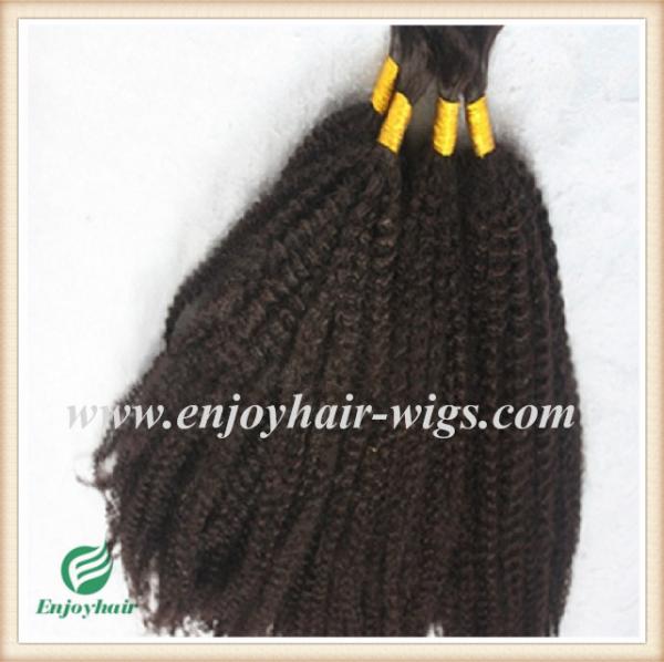 Indian 5A virgin  hair bulk ,natural color(can be dye) afro kinky curly 10''-26''length
