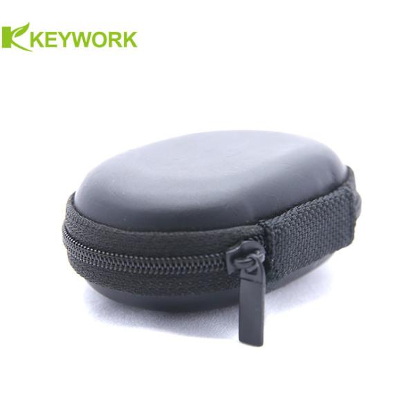 Black Mini Zipper Ellipse Classic Eva Earphone Case Portable Earphone Storage Box Facotory