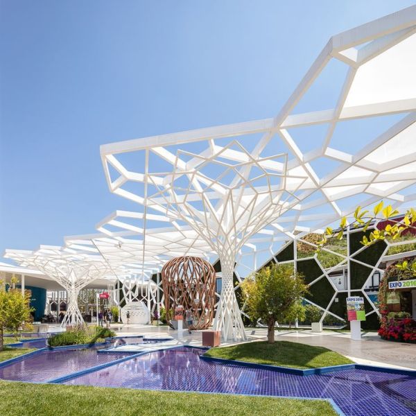 Custom Stainless Steel Artistic Canopy for Urban Architecture & City Square Decoration