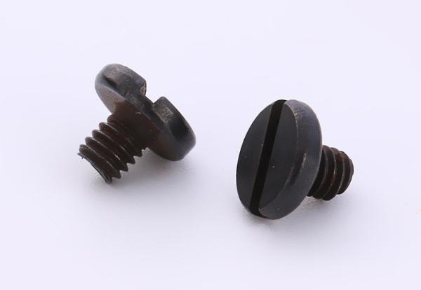 Black Zinc Plated Steel Big Fillister Head Slotted Drive Screws GB833 Round Head Slotted Drive Machine Screws