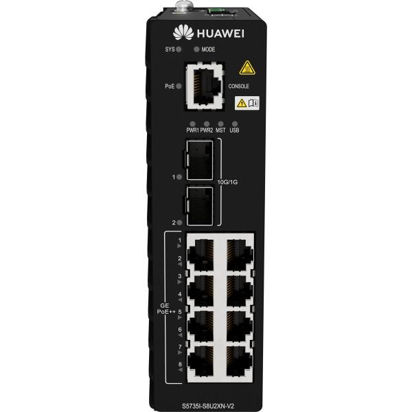 Huawei S5735I-S8U2XN-V2 Switch : 8-Port Gigabit + 2x10G SFP+ , Intelligent QoS & Cloud Management For Enterprise Networks