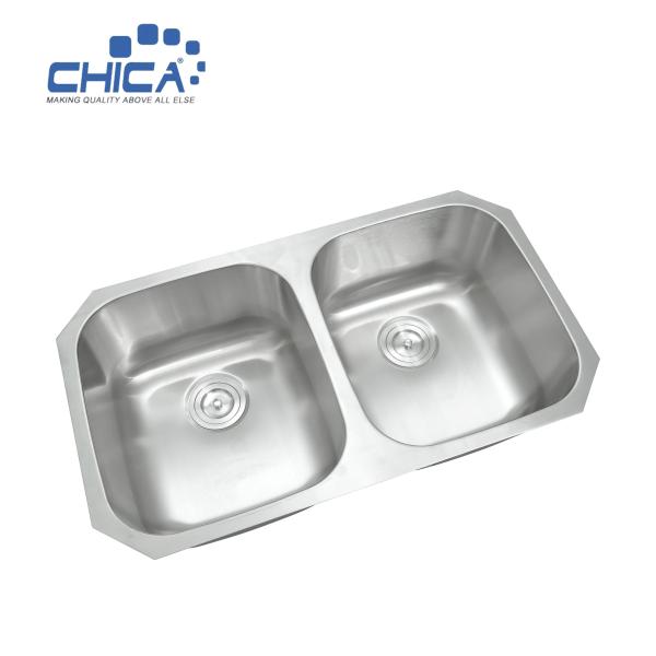 technology advanced stainless steel topmount kitchen sink double bowl kitchen sink for hotel