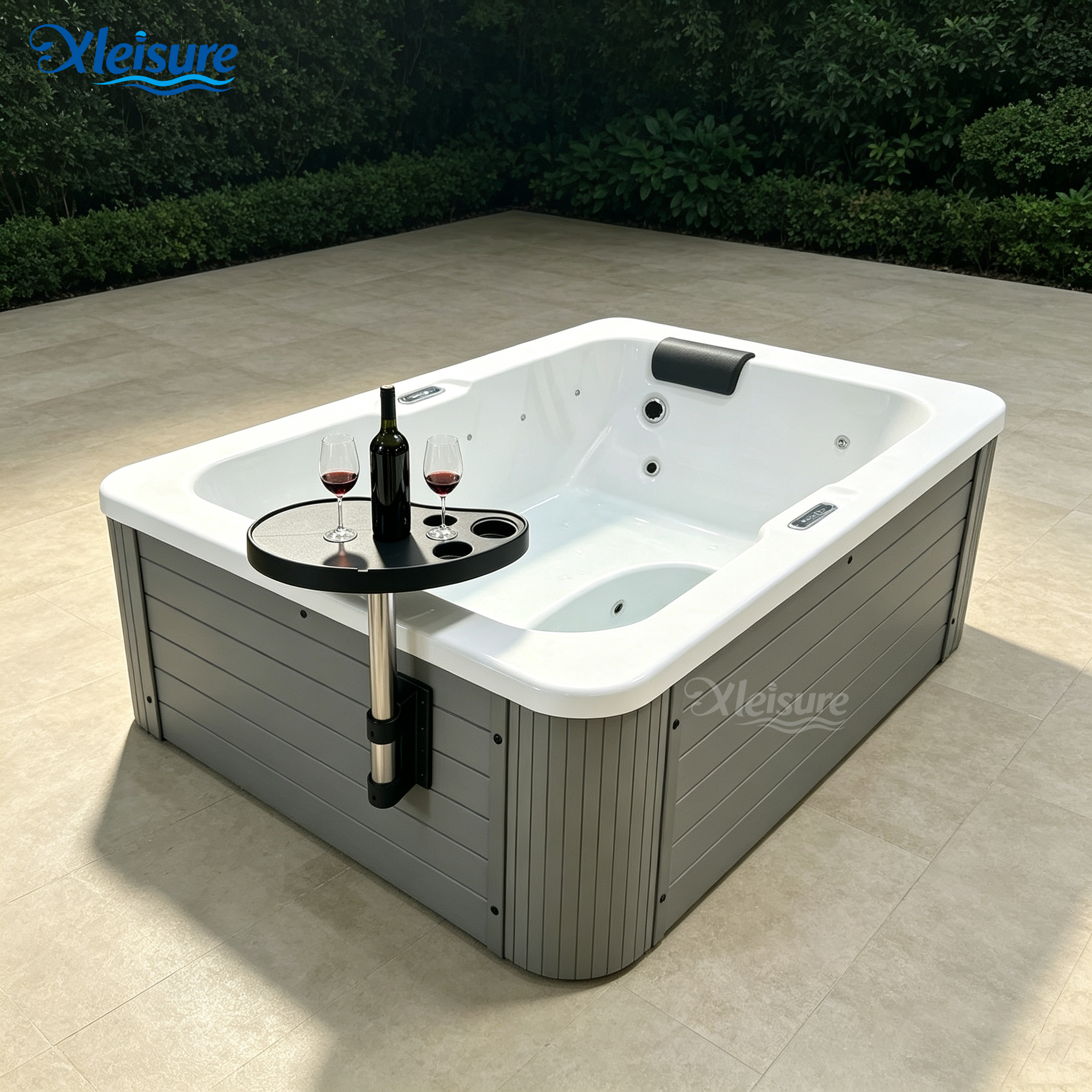 Cabinet-Mount Spa Hot Tub Table Spa Caddy, Adjustable Waterproof Hot Tub Side Table, Outdoor Spa Accessories for Bathtub Pool