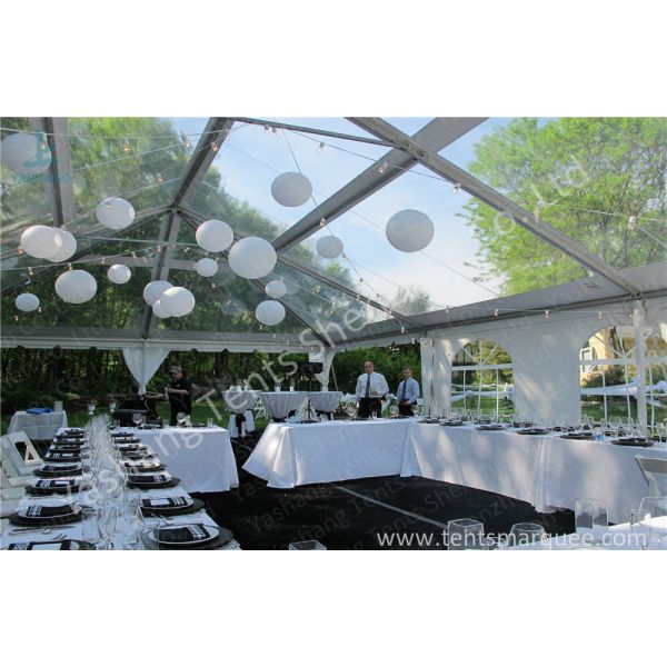 Outdoor Aluminum Framed Clear Span Tent Building hard sandwich wall