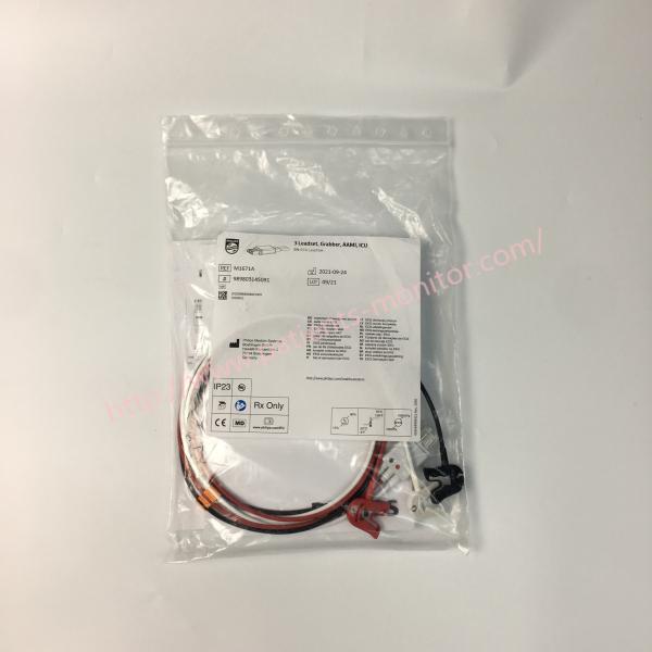 A ligação de M1671A 989803145091 philip ECG ajustou o grabber AAMI ICU de 3 Leadset