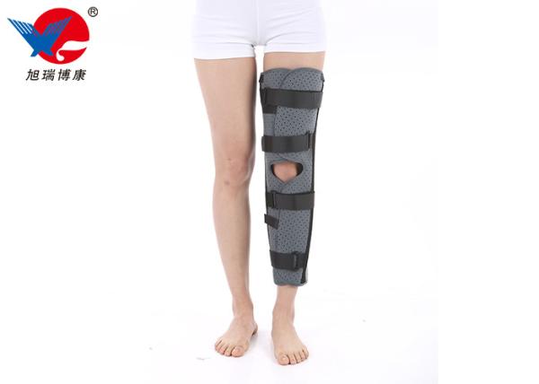 Aluminum Alloy Adjustable Knee Support Two - Sided Brushed Nylon Better Immobilization