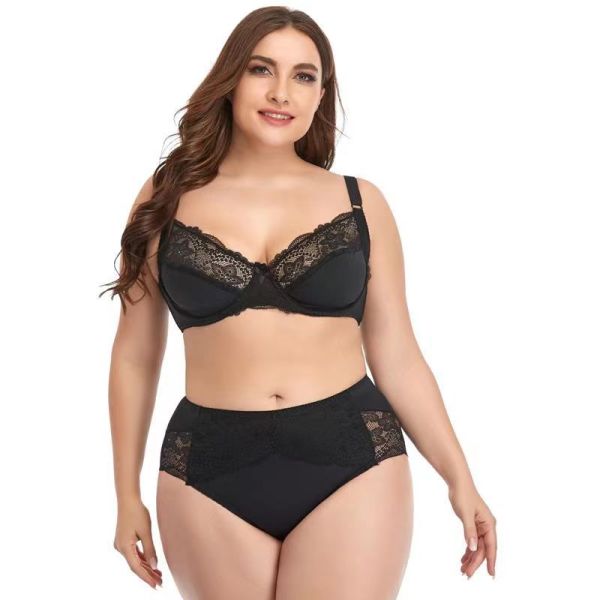 OEM Plus Size Bra Sets Sexy Lace Underwear Sustainable Breathable Bra And Brief Sets