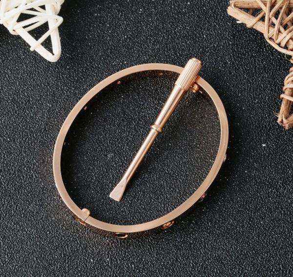 Hot  Jewelry  Round Bangle Gold Color 316L Stainless Steel bracelet, Coloe Dimond Bangle for women