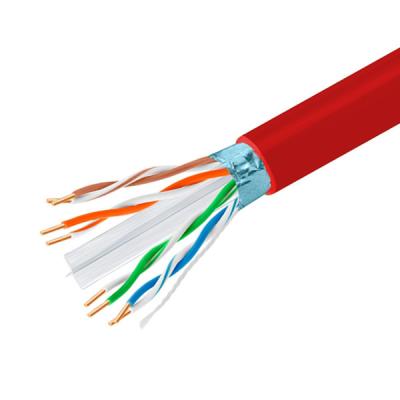 Red PVC FTP CAT6 Cable 250MHz Lan Cable 23AWG 1Gbps Special For Project Cable
