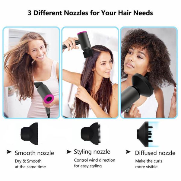 3 установки 2 жары быстро проходят фена для волос 3 засыхание крутого установок ионного быстрое