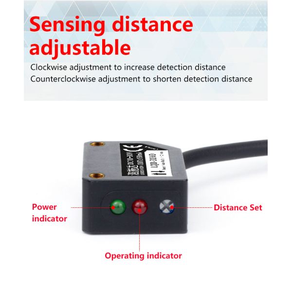 Снабжение жилищем 10-30VDC датчика Q31 PBT лазера квадрата/прямоугольника LUOSHIDA диффузное