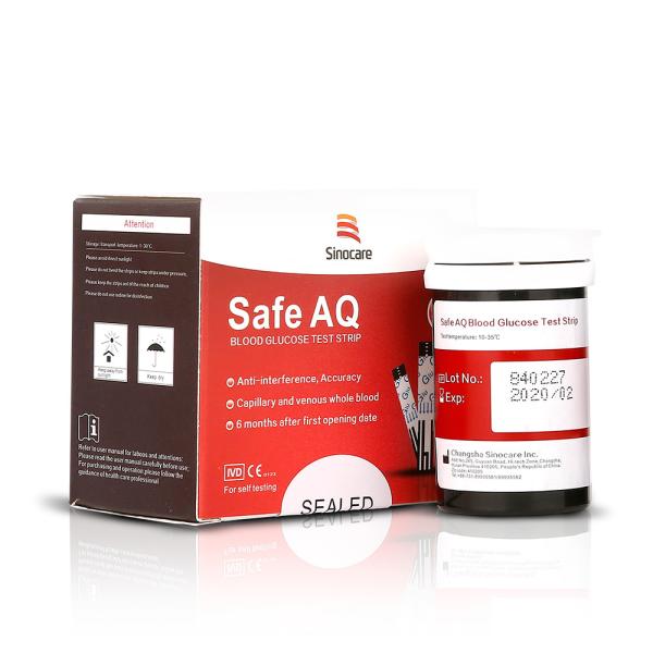 SINOCARE sannuo Safe AQ Smart  Glucometer Blood Glucose Meter Kit with English Manual 50Test strips Reliable FAD-G