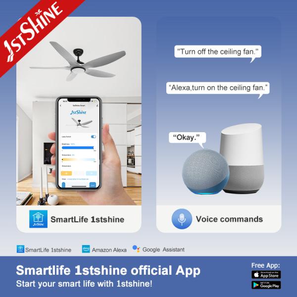 1stshine LED Ceiling Fan 6 Adjustable Wind Speed Support Dimmer Yes and 60 Blade Size