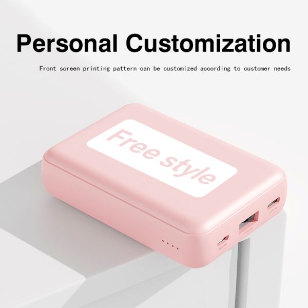 Custom Logo USB Type C Charger Power Bank 10000 MAh 2.1A Max Output 5V
