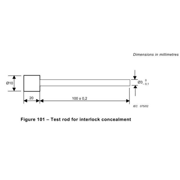 IEC 60335-2-25 Figure 101 Hardened Steel Test Rod For Interlock Concealment