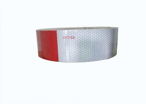 Material impermeável do ANIMAL DE ESTIMAÇÃO da fita reflexiva do C2 do ponto da cor branca e vermelha para o caminhão