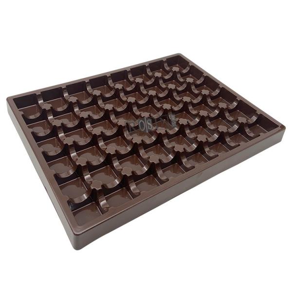 Customized Plastic Chocolate Packaging Thermoformed PP 48 Cavity Chocolate Insert Trays