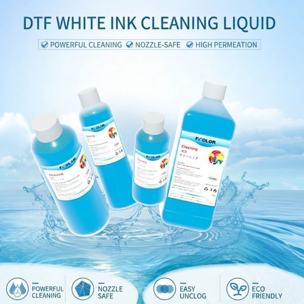 Ink Flush DTF Printer Cleaner Liqud 1000ml For XP600 I3200 1390 Printhead Cleaning