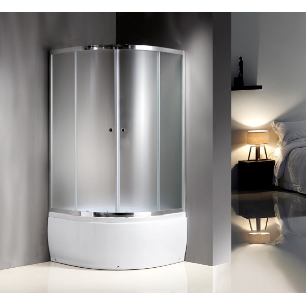 4mm закалили приложения ливня квадранта ткани стеклянные с ручкой/колесами