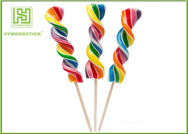 Biodegradable Wooden Lollipop Sticks With Ball Hot Stamping Logo Printed