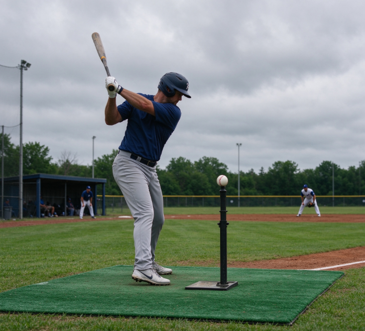 Portable Artificial Turf Baseball Batting Mat with PU Foam Backing UV Resistant and Customizable Options