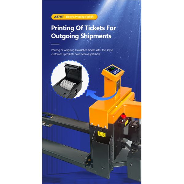 SOHE 1-3t Electric Pallet Truck with Scale and Label Printing  ODM LED Display