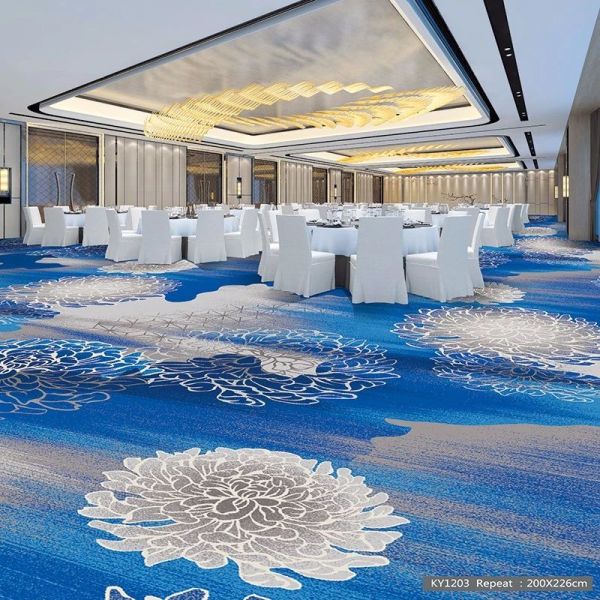 Fireproof Banquet Room Hotel Carpet with Medium Pile Height and 3D Printed Design