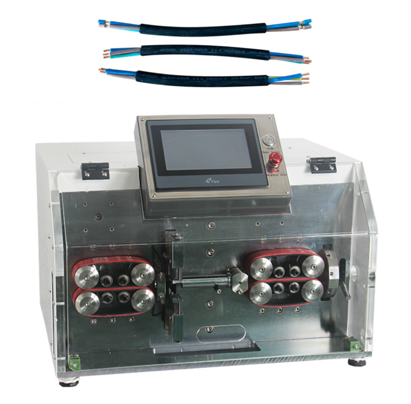 Programmable Automatic Cut And Strip Machine 4.3 Inch PLC Screen Wire Stripper Machines