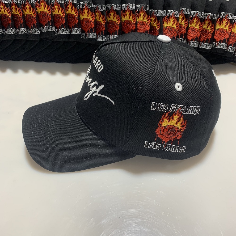 Customized 5 Panel 3D Puff Embroidery Logo Baseball Caps Structured Cotton Design Hat