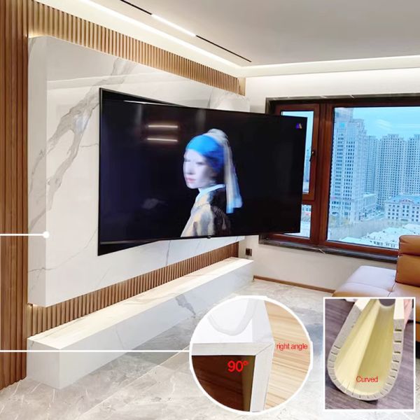 Современная высокоблестящая мраморная плита панель роскошный стенный декор Бамбуковая кристаллическая доска