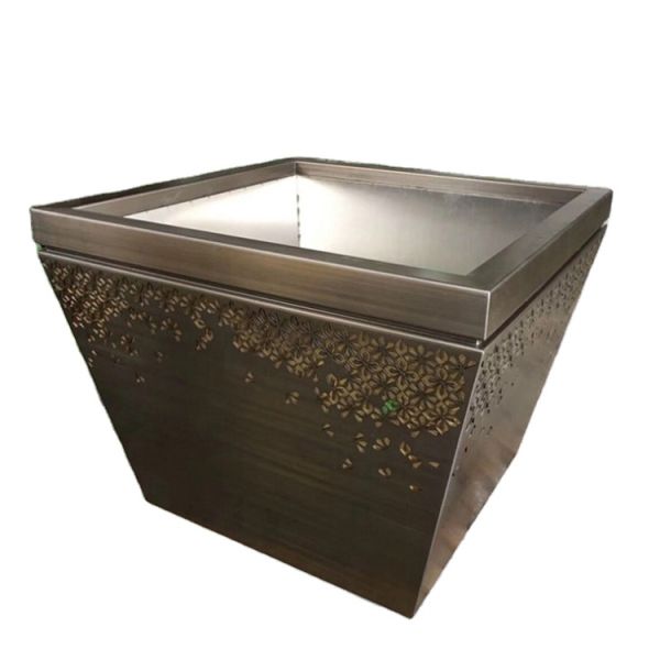 plantador al aire libre de la flor del metal de la maceta grande del xxl