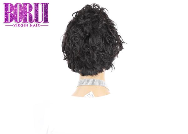 O duende encaracolado cortou a peruca curto brasileira da parte dianteira de Bob 13*4 das perucas feitas sob encomenda do laço com cabelo do bebê