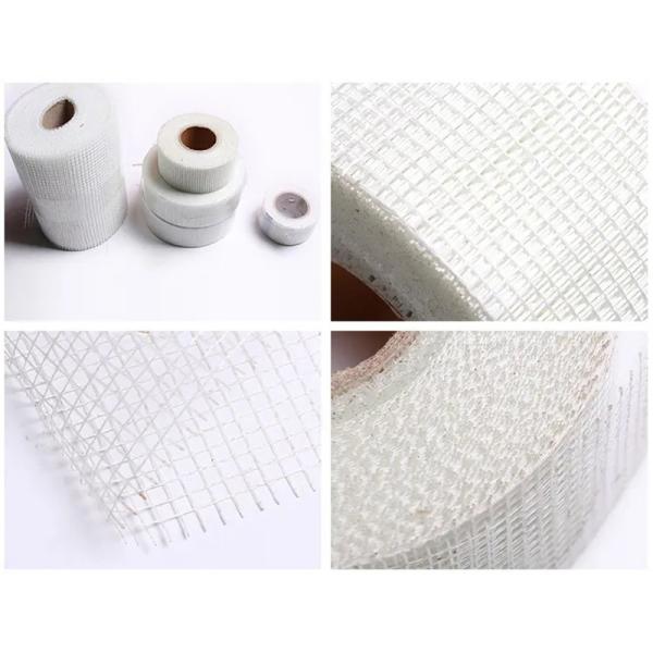 80gsm 1 Inch Grid Fiber Mesh Tape With Medium Strength Adhesion