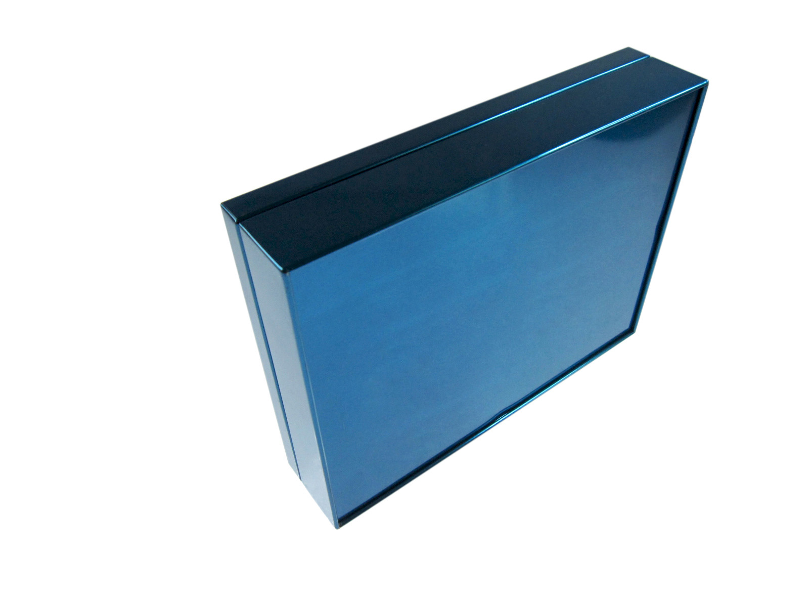 Large Printed Metal Rectangular Tin Cans With Bottom Rolled In Edge