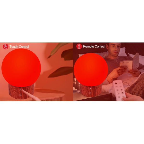 630nm Red Light Therapy Night Light USB C Charging Moon Night Lights 10000Lux