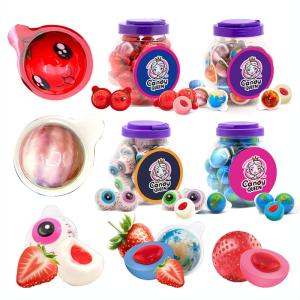 HACCP Jam Filled Gummy Balls Jelly Candy Custom Label Bulk Fruity Flavor