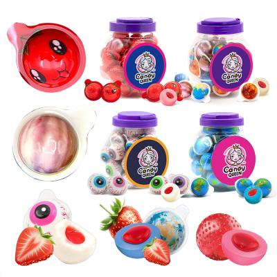 HACCP Jam Filled Gummy Balls Jelly Candy Custom Label Bulk Fruity Flavor