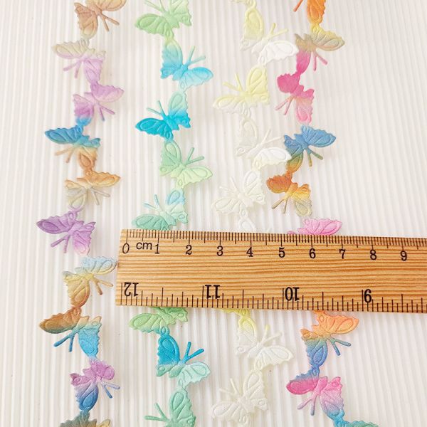 2cm*25y cinta de mariposa ultrasónica para embalaje de regalos y accesorios de ropa