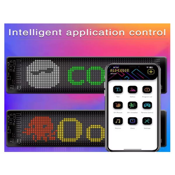 Pixel RGB Led Flexible Display App Bluetooth Автомобильный рекламный экран Автомобильный водонепроницаемый мягкий цифровой экран