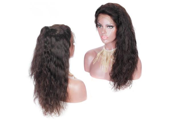Dark Brown Full Lace Human Hair Wigs , 100% Brazilian Full Lace Wig With Baby Hair