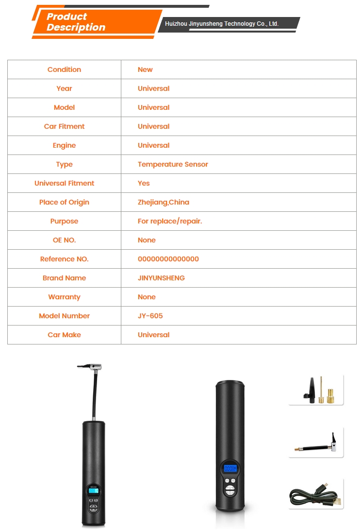 Multifunctional Portable High Quality ABS Plastic Car Air Pump Solar Charge LED Display Emergency Light Smart Wireless Inflator