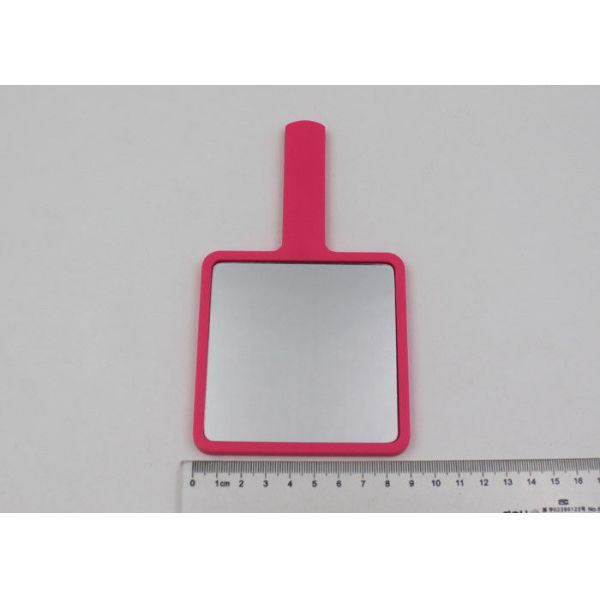 Beauty Salon Square Makeup Mirror With Handle / Folding Cosmetic Mirror