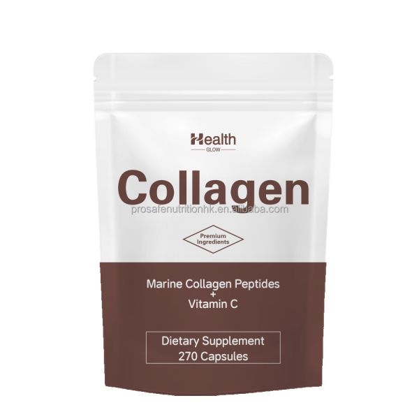 Marine Collagen Peptides Vitamin C 270 Capsules For Skin & Joint Support 250mg-1000mg