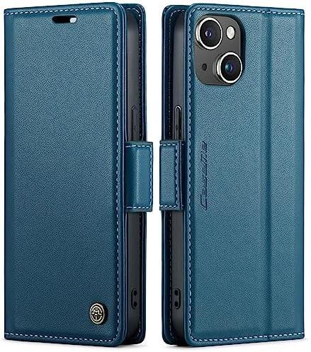 QLTYPRI Wallet Cover for iPhone 13/14, [RFID-blocking] credit card slot holder for shock-proof protection of phone case