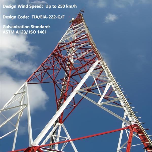 3 Leg Angular Customized Multi-Circuit Lattice Tower For Communication Transmission Telecom Dual Use