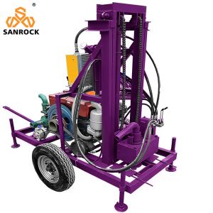 Water Well Drill Rig Diesel Engine Portable Water Drilling Machine Trailer Mounted Water Well Drilling Rig