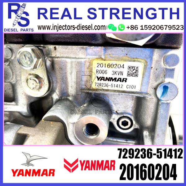 Yanmar PUMP 729236-51412 20160204 Diesel Fuel Injector Pump assembly 729236-51412 20160204 For DIESEL Engine
